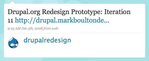 [Drupal Redesign on Twitter]