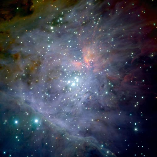 [Orion Nebula imaged by the Herschel Space Observatory]