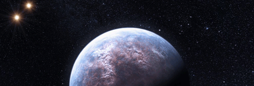 [artist’s impression of Earth-like planet in the system Gliese 667]