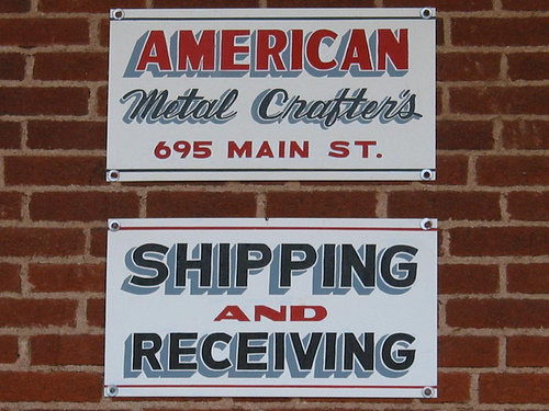 [Shipping and Receiving sign]